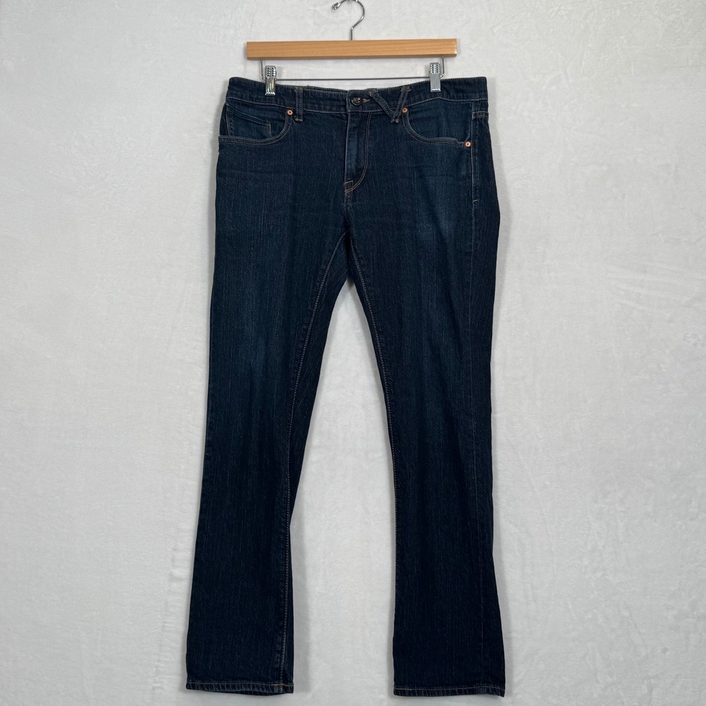 Volcom Dark Wash Vorta Slim Straight Jeans 33x30